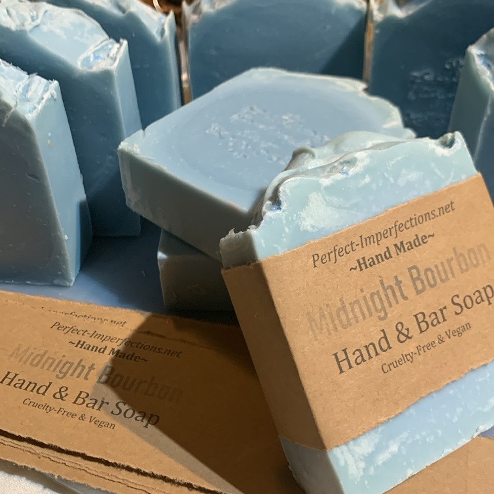 Midnight Bourbon Hand Body and Bar Soap Handmade for Him Clean Fresh Aroma